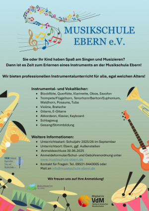Wir bieten Instrumental- und Vokalunterricht für alle an!