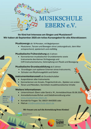 Jetzt zu unseren Kursen der Elementaren Musikpädagogik anmelden!